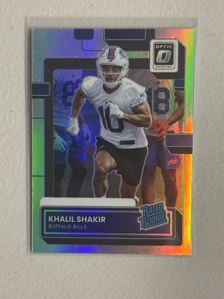 2022 Panini Donruss - Rated Rookie Khalil Shakir #P-343 Optic Preview Holo (RC)