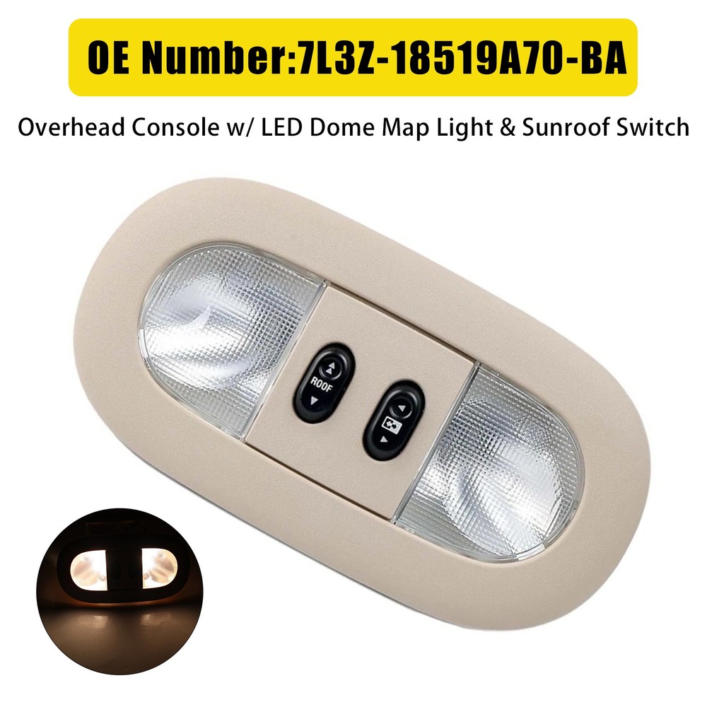 7L3Z-18519A70-BA Overhead Console Dome Light Sunroof Switch Ford F-150 04-08