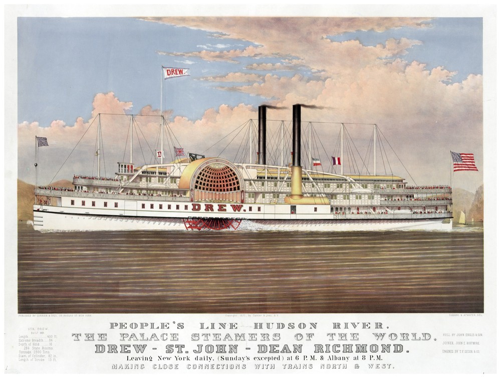 Decor Poster. Fine Graphic Art. Drew on the Hudson River. Home Wall Design. 1145