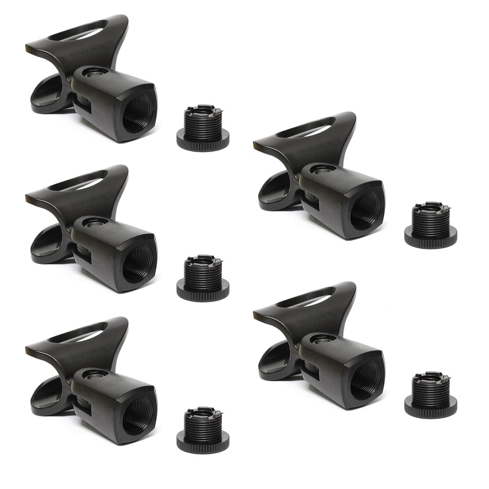 5x Microphone Clip Holder Mount Mic Stand Clamp Accessory For Wired/Wireless Mic