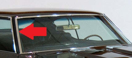 68 - 72 CHEVELLE GTO CUTLASS GS HARDTOP WINDSHIELD SIDE MOLDING, RIGHT USED