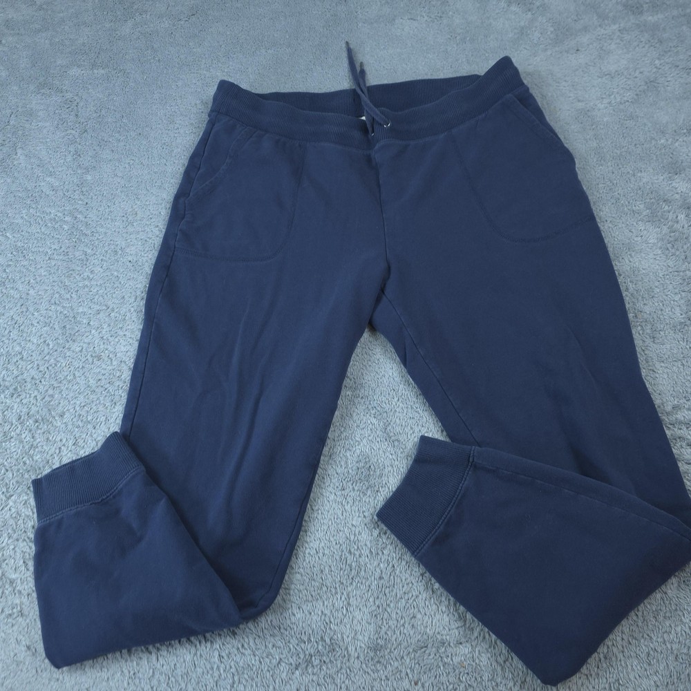 L.L. Bean Jogger Pants Mens Large Blue Elastic Waist Pockets Cuffed Casual