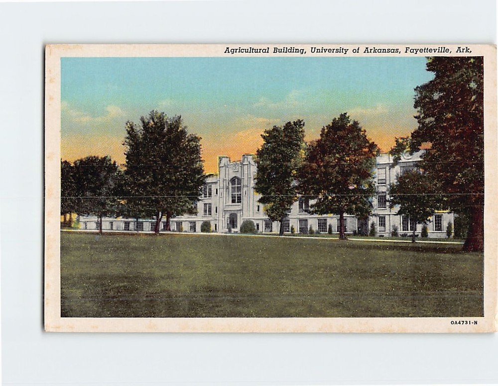 Postcard Agricultural Building University of Arkansas Fayetteville Arkansas USA