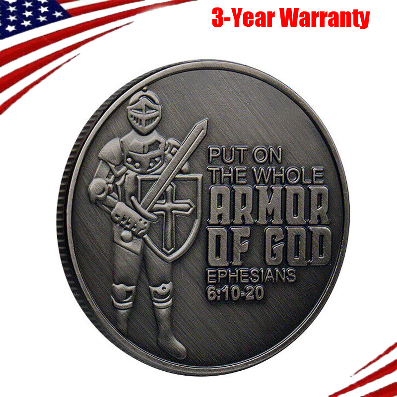 1PC Put on the Whole Armor of God Commemorative Collection Gifts Challenge Coin