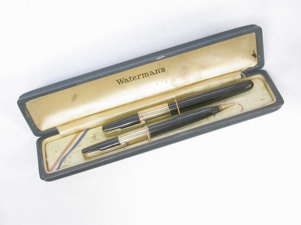 1940's Waterman's “Citation” Fountain Pen & Pencil Set - With Lead - 14k GF Nib