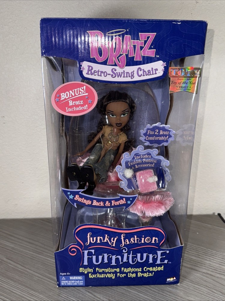 Vintage BRATZ Retro-Swing Chair Funky Fashion Furniture 2003. Very Rare! New
