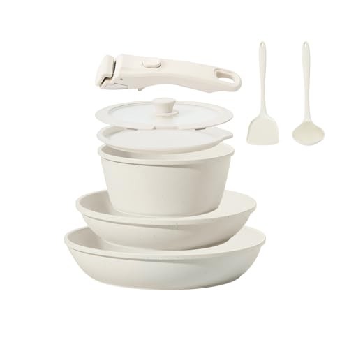 8PCS Nonstick Ceramic Cookware Set – Pots & Pans for Healthy Cooking