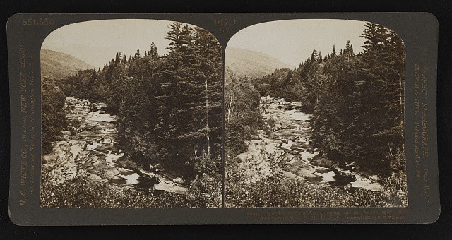 Mt Washington New Hampshire 1909 Lower Falls of Ammonoosuc White Mountains