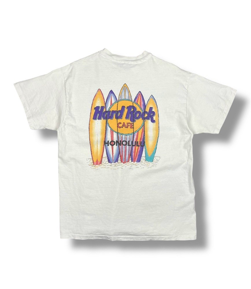 Vintage 90s Hard Rock Cafe Honolulu T Shirt Made in USA Hanes Beefy-T Mens Large