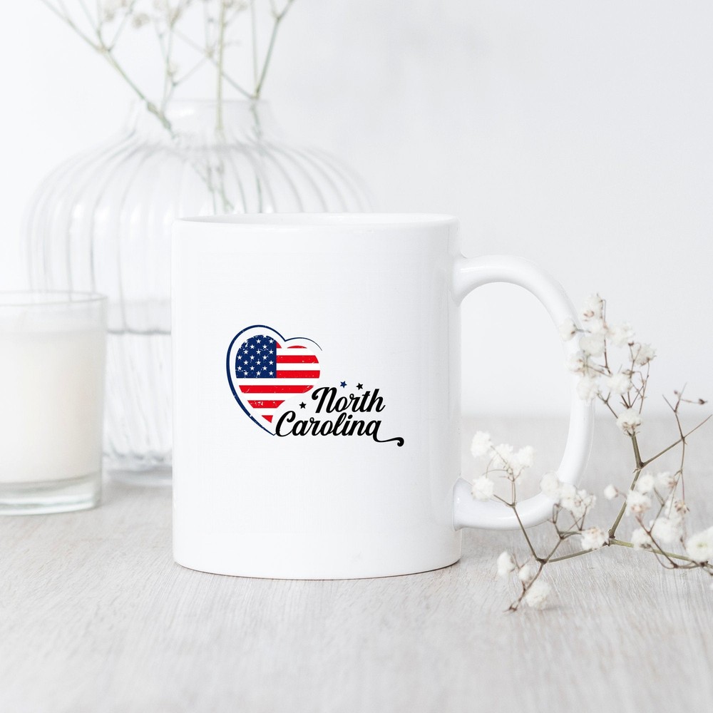 New Carolina Heart Flag New Carolina Mug New Carolina Gift New Carolina Flag New