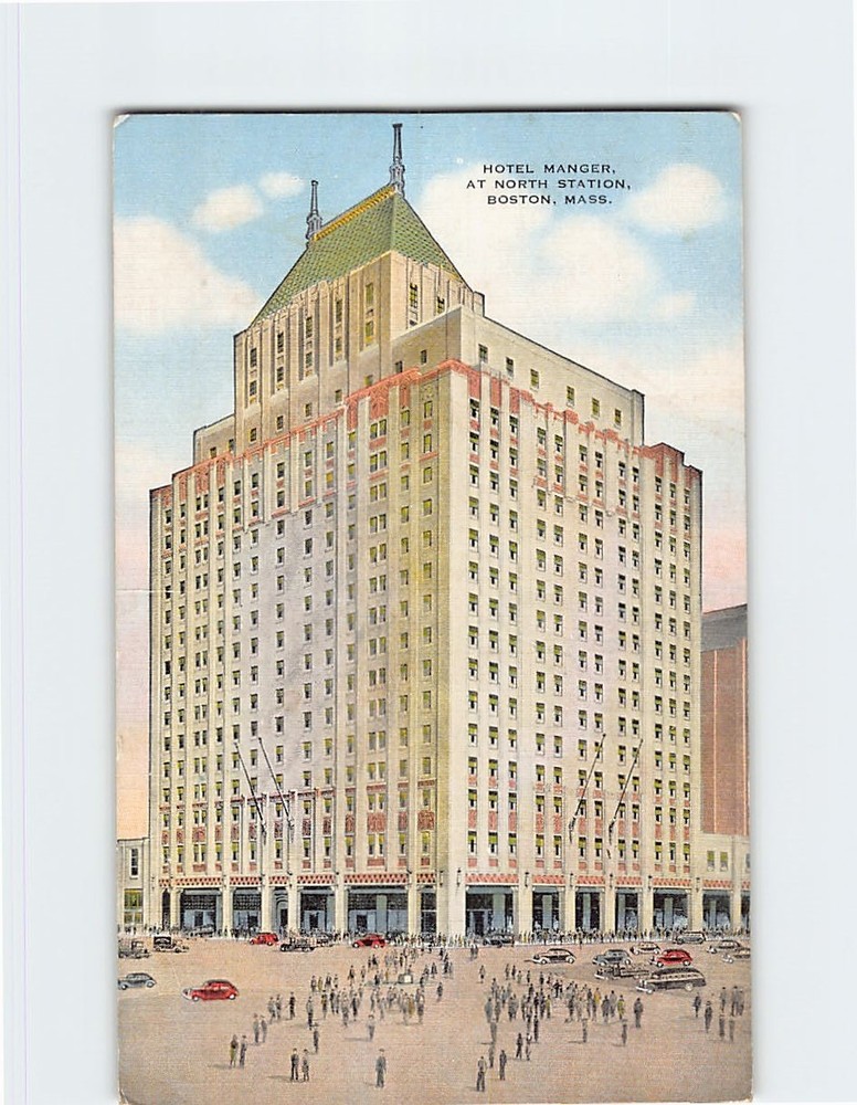 Postcard Hotel Manger at North Station Boston Massachusetts USA