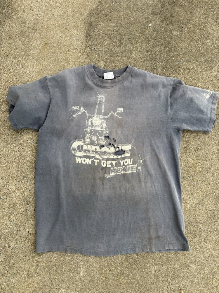 Vintage For Bikers Only Shirt 80s 90s Harley Motorcycle Denver Colorado Rare