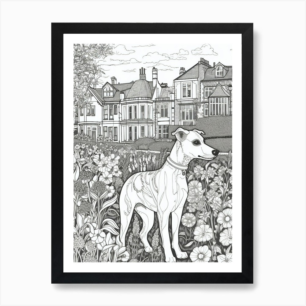 Unframed Dog in Kew Gardens Wall Art Canvas Print Poster