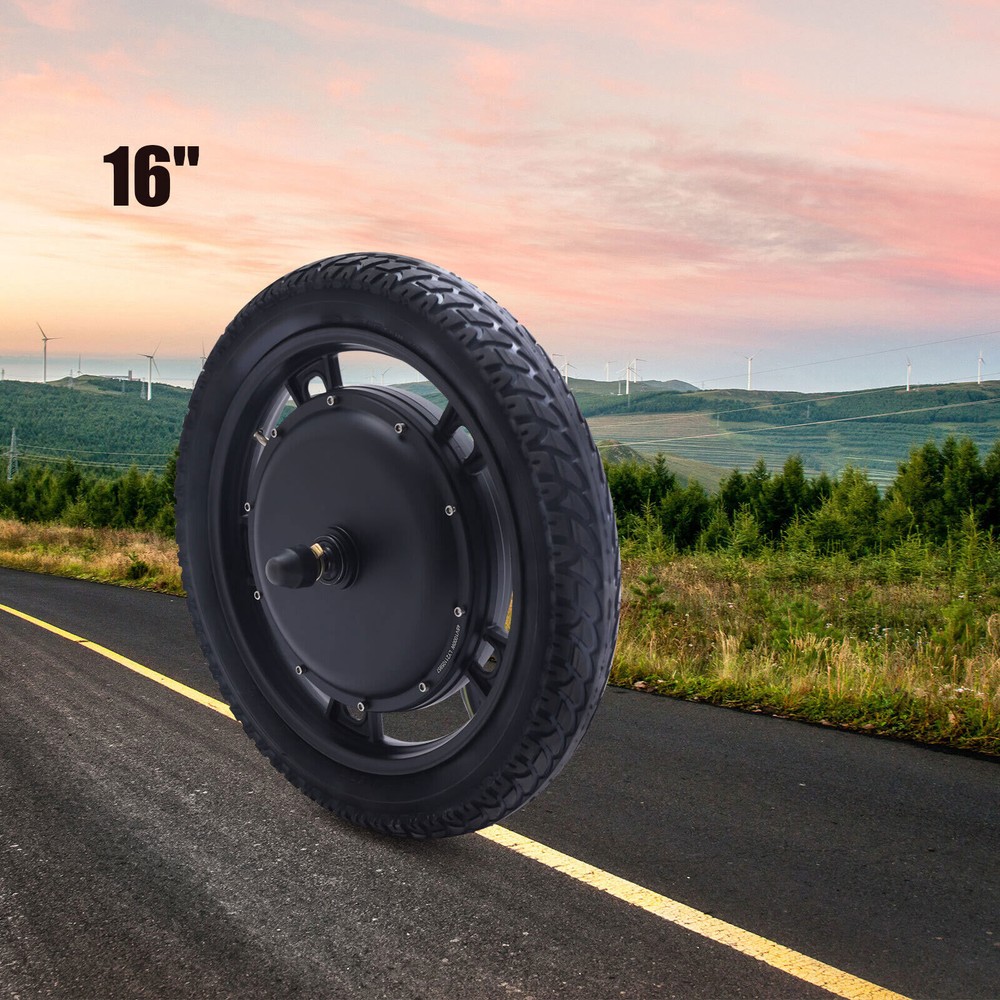 Buje de rueda delantera de bicicleta eléctrica de 16 pulgadas motor sin escobillas conversión de bicicleta eléctrica de 48 V