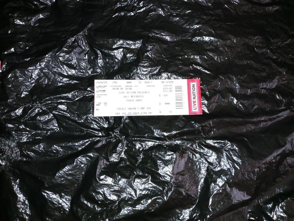 Bret Michaels Parti Gras Chicago Tinley Park IL 7/29/23 2023 Concert Full Ticket