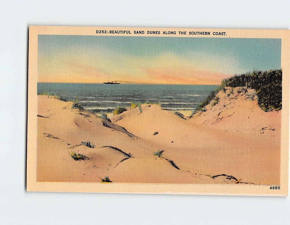 Postcard Beautiful Sand Dunes along the Southern Coast