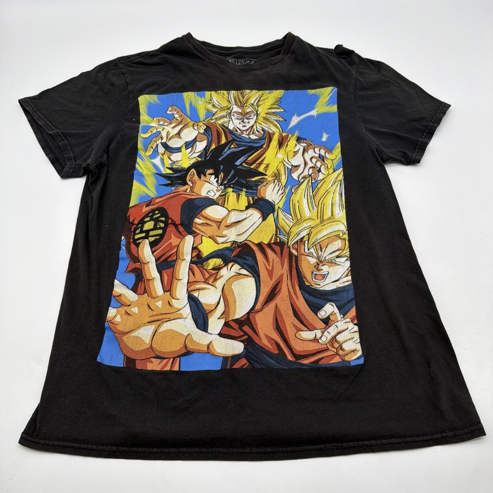 Dragon Ball Z T-shirt Men M Gray Graphic Print Logo 100% Cotton.#42402