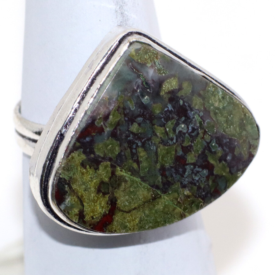 Dragon Blood Jasper 925 Silver Plated Gemstone Ring Us 8.5 Gifts Jewelry JW