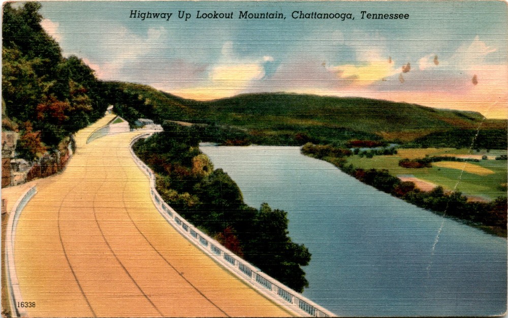 Highway Up Lookout Mountain, Chattanooga, Tennessee, Raccoon Mountain, Postcard