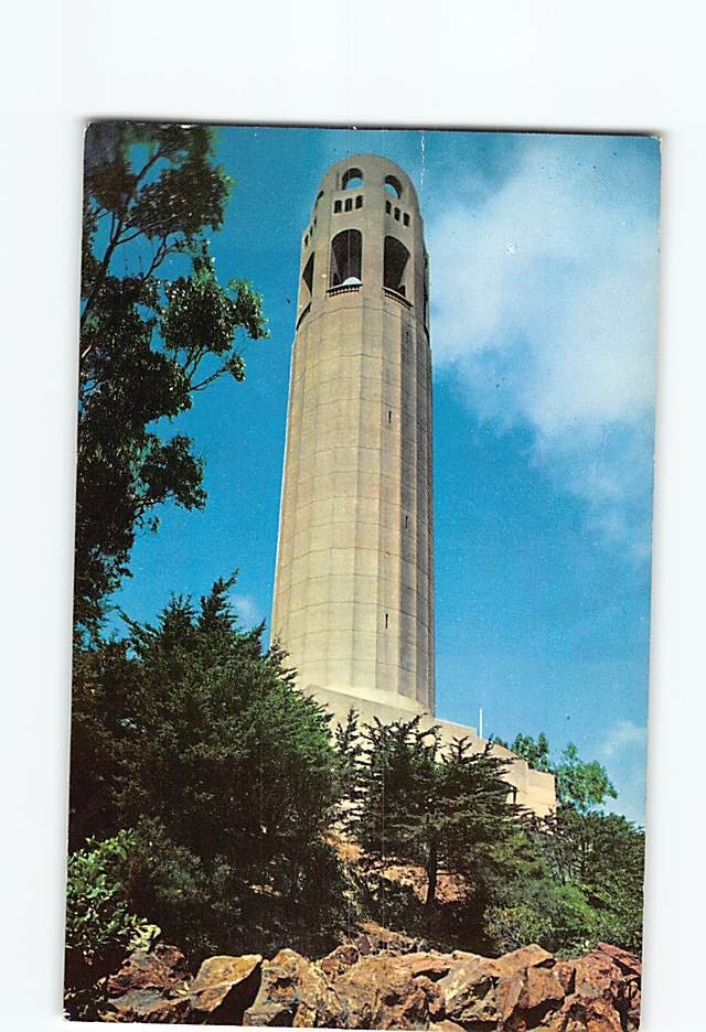 Postcard Coit Tower San Francisco California USA