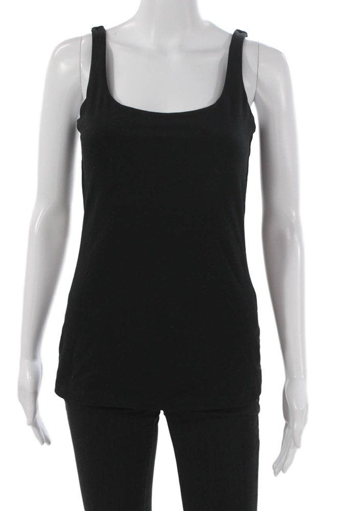 Susana Monaco Womens Basic Black Tank Scoop Neck Sleeveless Nylon Size SFree Shipping in US $100+ Orders | $6.95 Orders Below