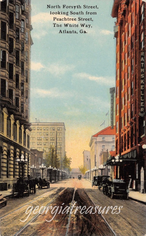 Ga~Georgia~Atlanta~North Forsyth Street Looking South From Peachtree St~Early
