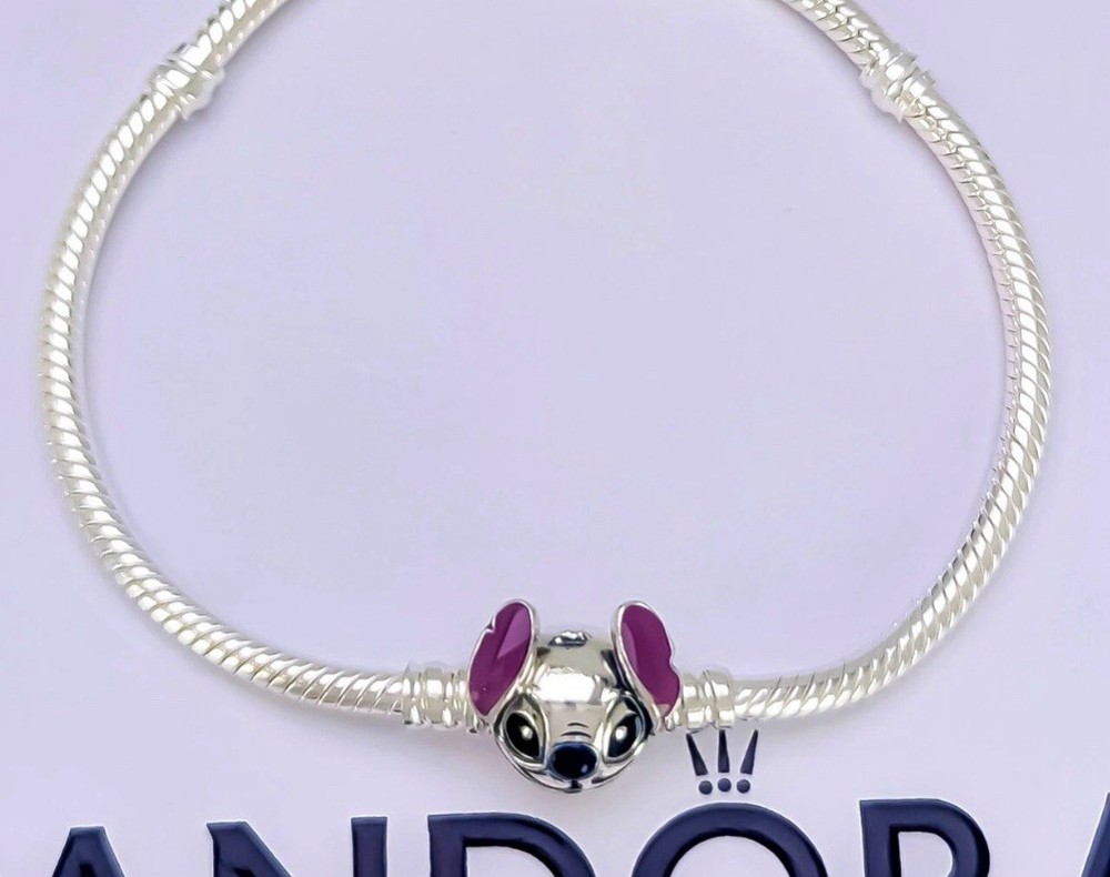Disney Pandora Stitch Snake Chain Bracelet 593738C011 18 Cm