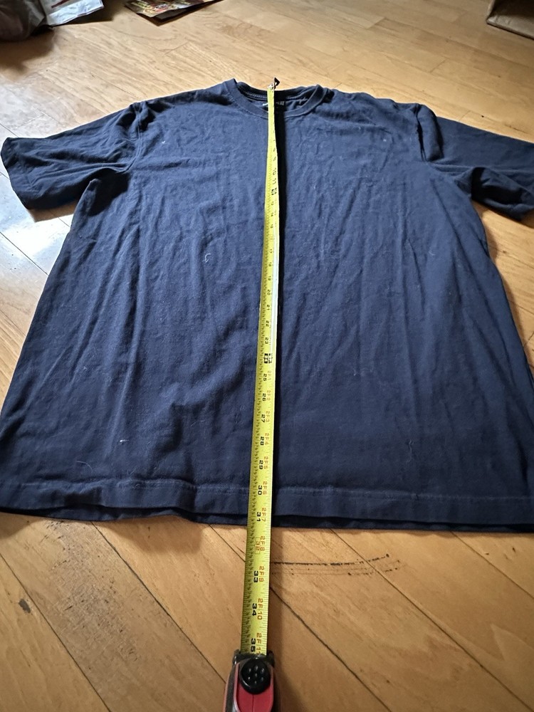 Duluth Mens Large New Short Sleeve T-Shirt Black Relax Fit Longtail T Cotton