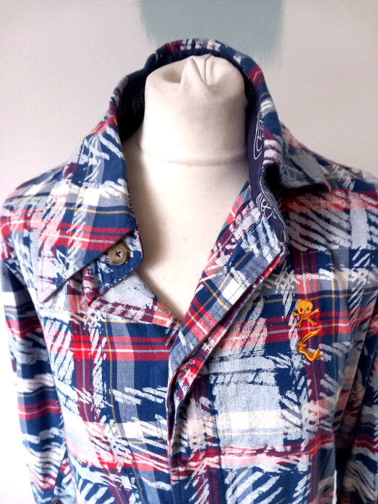 Vivienne Westwood Check Orb Print Top Shirt Tunic 44 UK 12 Drunken Tartan Punk