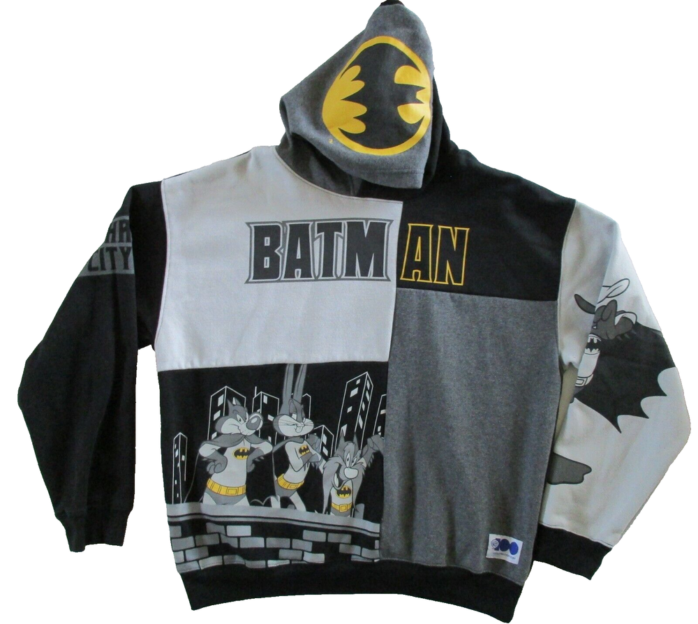 Batman Bugs Bunny Daffy Duck Sylvester Yosemite Sam Warner Bros Hoodie Adult L