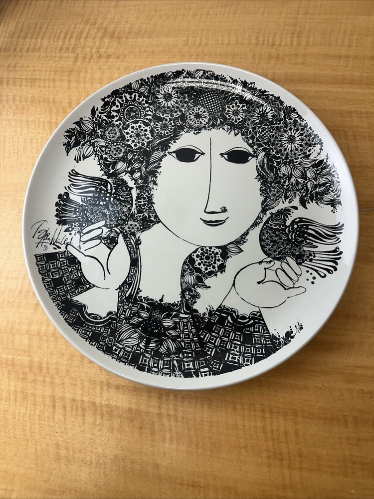 Vintage Rosenthal , La Paloma Studio Line Wall Plate by Bjørn Wiinblad 14