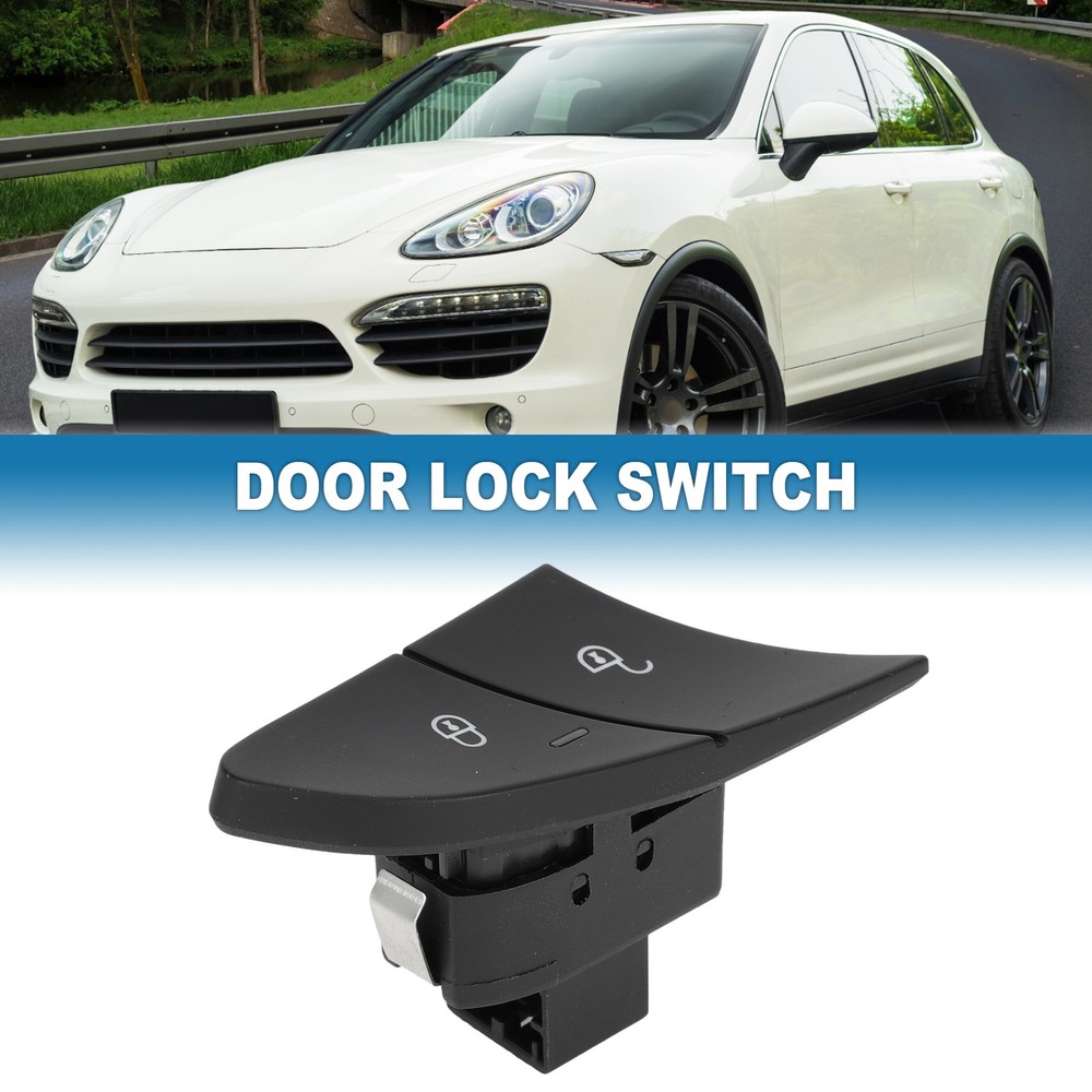 Car Right Door Lock Switch No.7PP962107EIVI for Porsche Cayenne Panamera Black