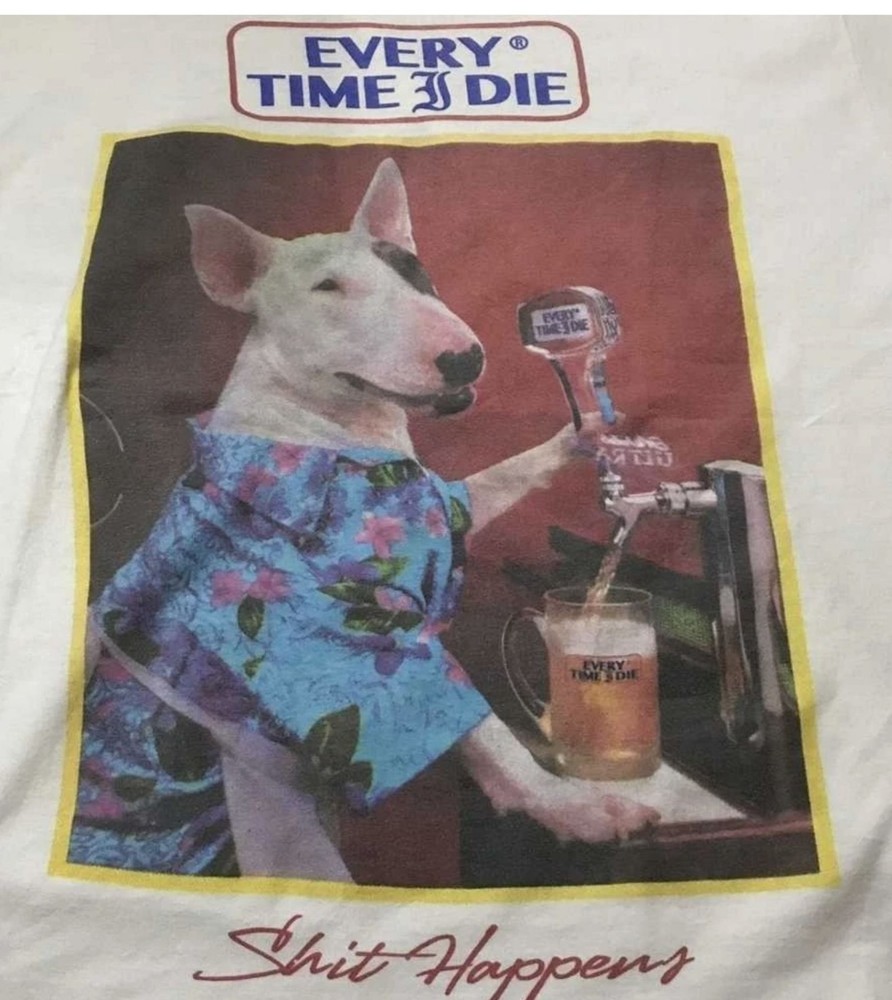 Vintage EVERY TIME I DIE SPUD MACKENZIE HARDCORE BEER BUDD LIGHT T-shirt