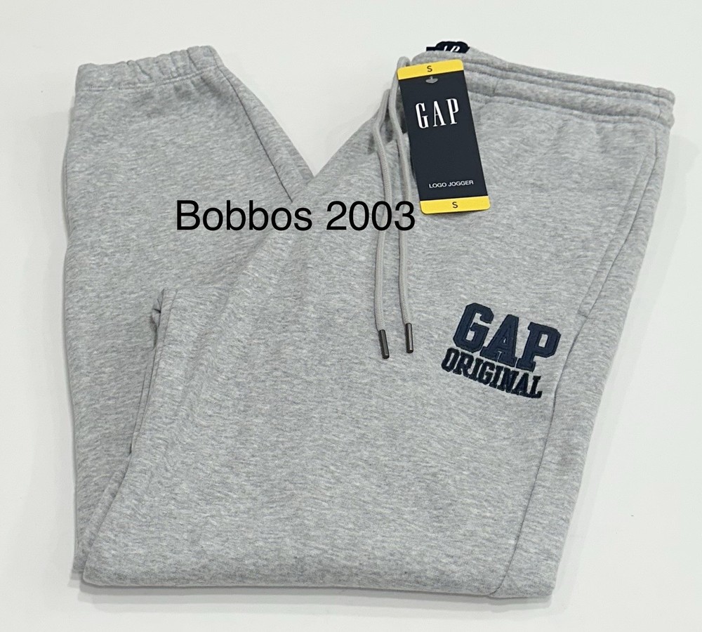 Gap Men's Pockets Drawstring Logo Jogger, Gray, Size S