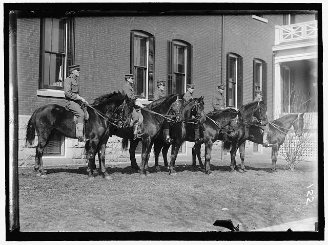 Photo:Fort Myer Virginia USA 1910s Officers on Horseback Military Group