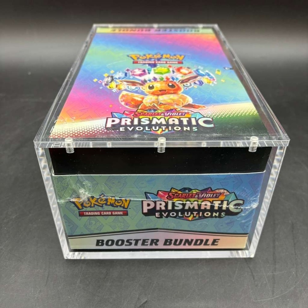 Pokemon TCG S&V Prismatic Evolutions Booster Bundle Display Case w/Acrylic CasePROBSTEIN is actively accepting consignments !!