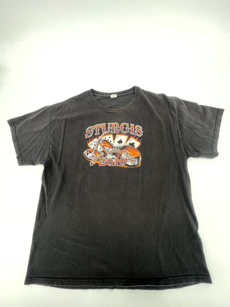 Delta T Shirt Mens Large Black 70th Anniversary Sturgis Black Hills Rally 2010
