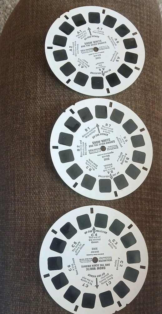 Snow White & The 7 Dwarfs 3 Viewmaster Reels