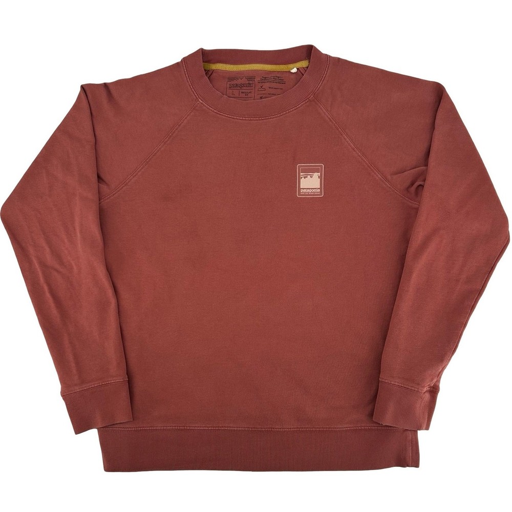 Women's Rose Patagonia Alpine Icon Regenerative Cotton Crewneck Sweatshirt Sz L