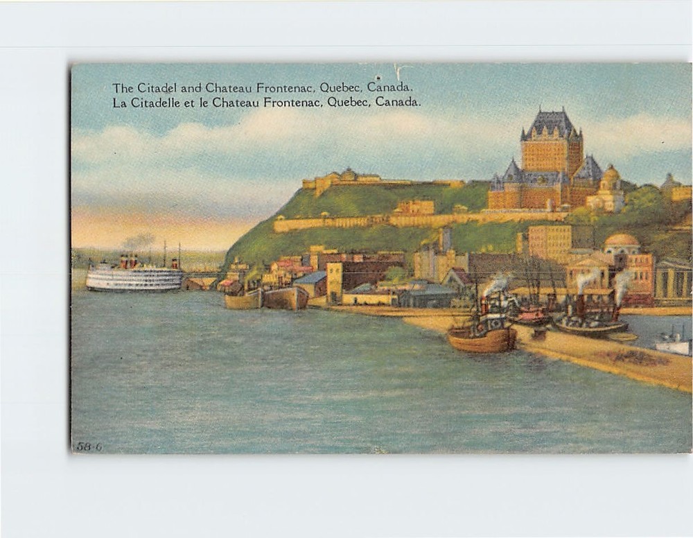 Postcard The Citadel and Chateau Frontenac Quebec City Canada