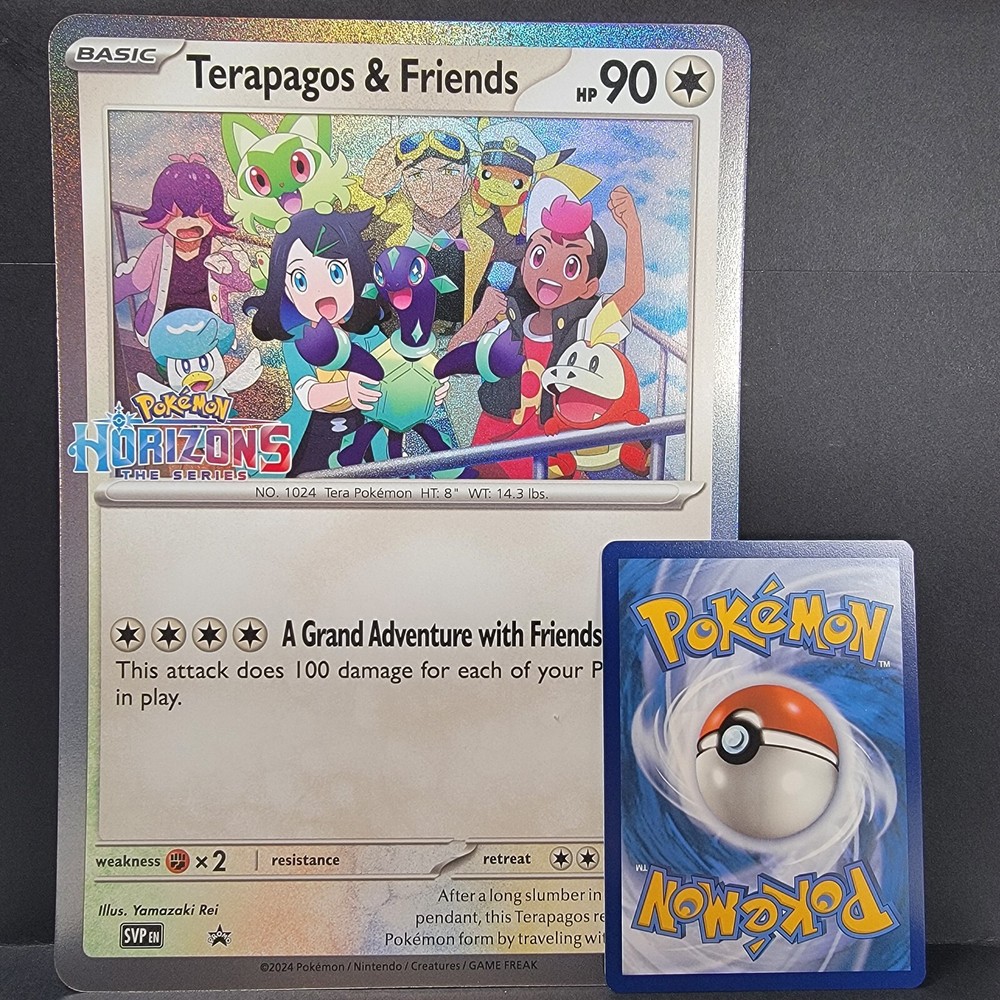 Pokemon Horizon Terapagos and Friends Oversized Jumbo Promo Card Stamp English