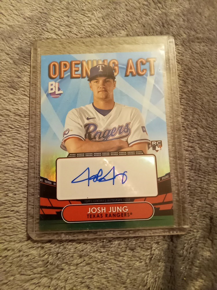 2023 Topps Josh Jung Opening Act Blue Foil Autograph RC #OAA-JJ