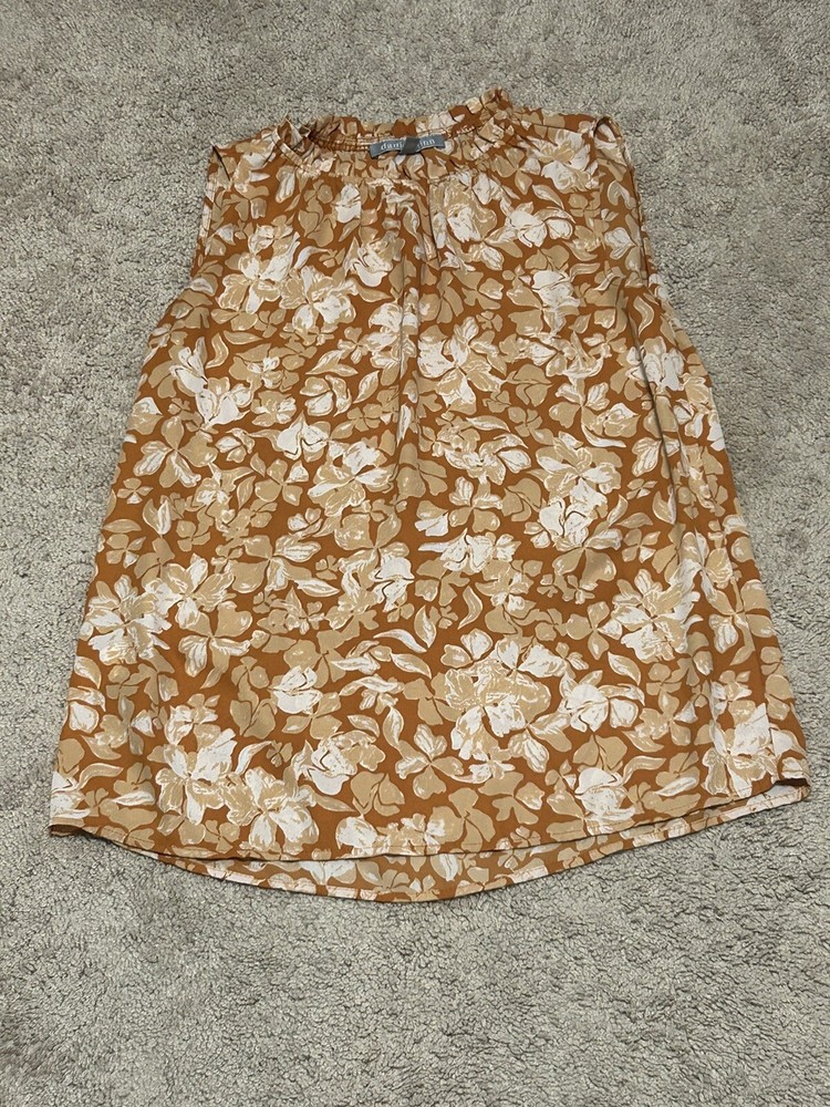Daniel Rainn Womens Shirt Size XS Multicolor High Neck Flowy Classic Dressy