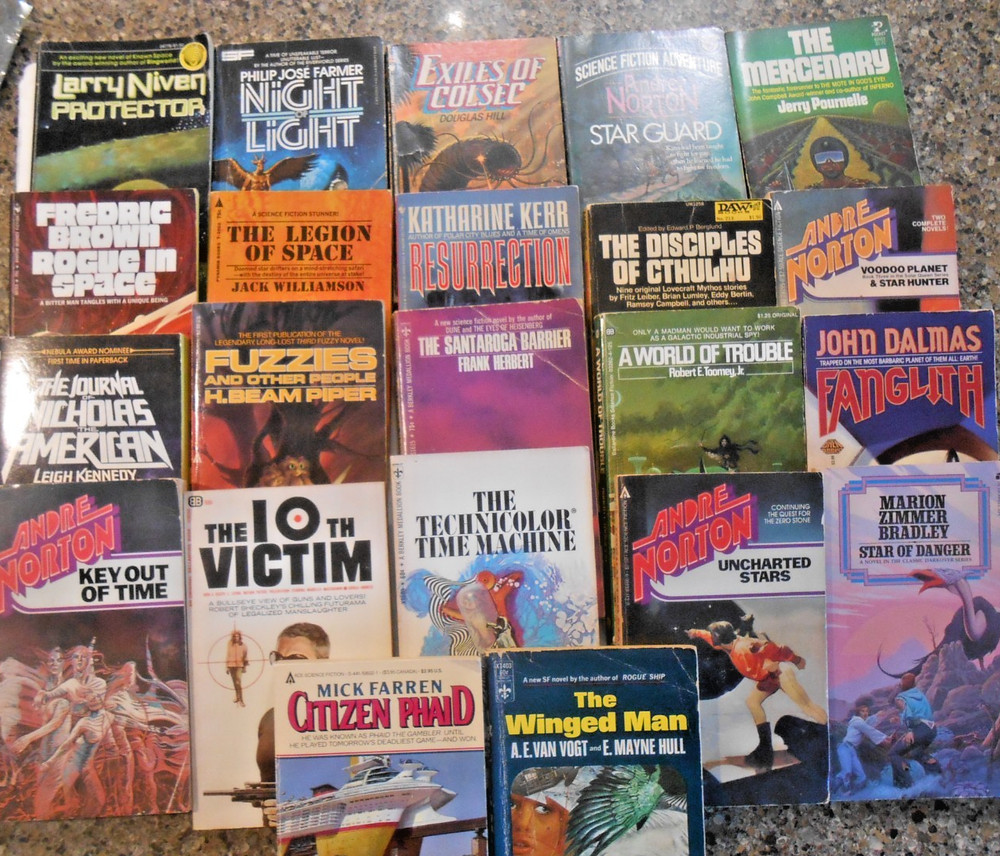 Lot of 22 Vintage SCI-FI  PBs   Some Hard To Find titles!