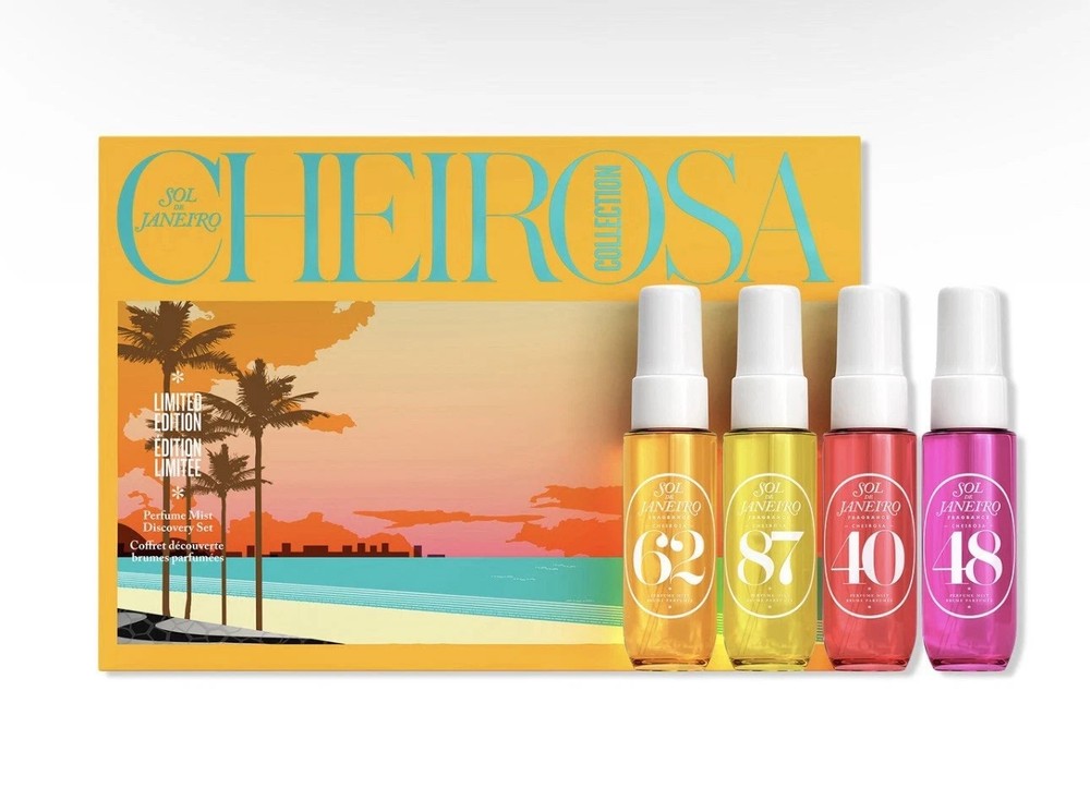 4 Scents Sol de Janeiro Cheirosa Perfume Mist Set, Travel Size -62, 87, 40, 48