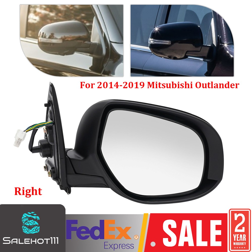Passenger Side Door Mirror for 14-19 Mitsubishi Outlander Power Heated w/Signal
