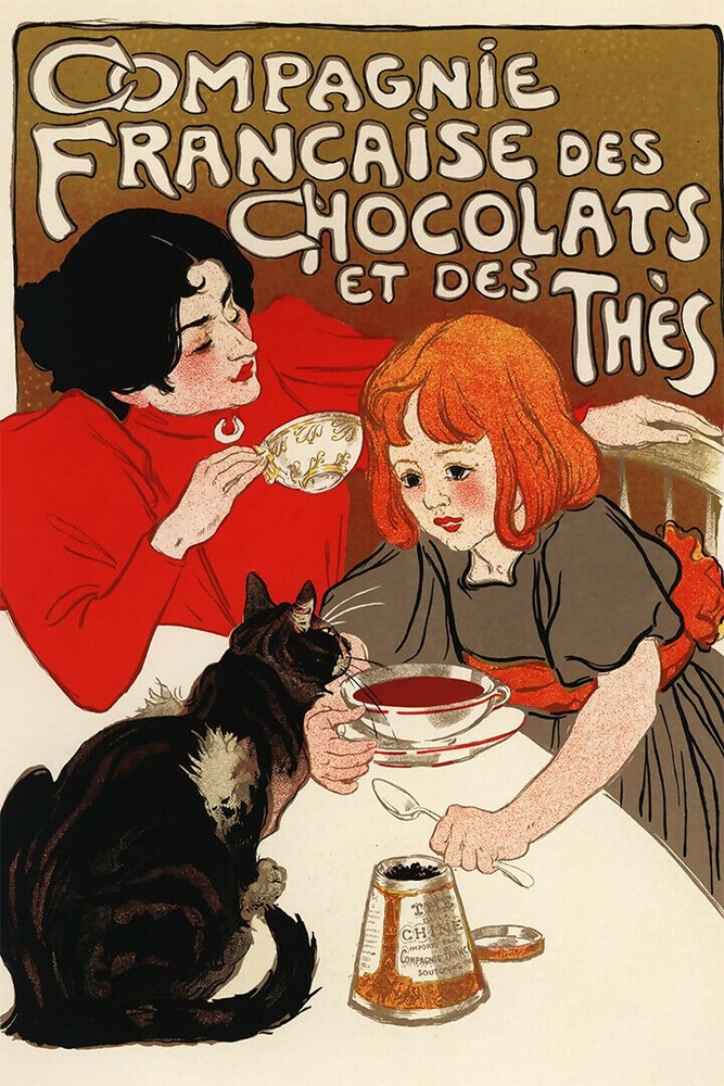 365554 French Sweets and Tea Company Vintage Advertising Art Poster
