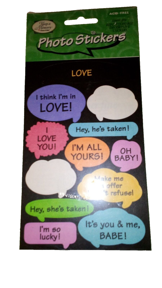 Sandylion Photo Stickers Love Acid Free Repositionable-image
