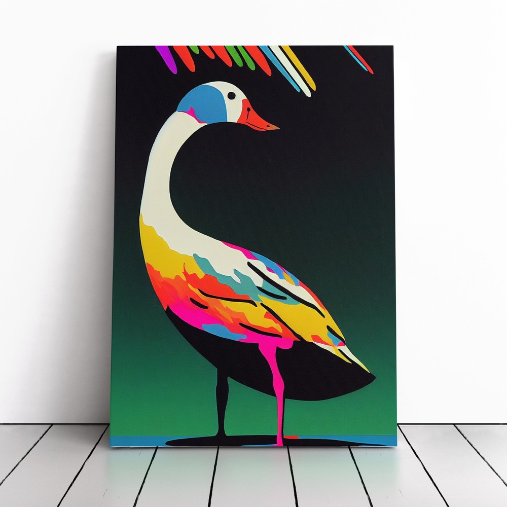 Goose Pop Art Canvas Wall Art Print Framed Picture Decor Living Room Bedroom