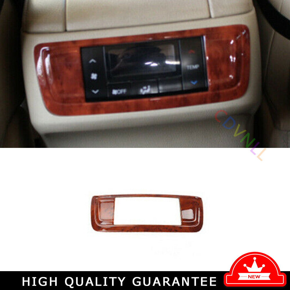 Rear Air Outlet Anti-Kick Panel Trim For Toyota Highlander 2014-2019 Peach Wood